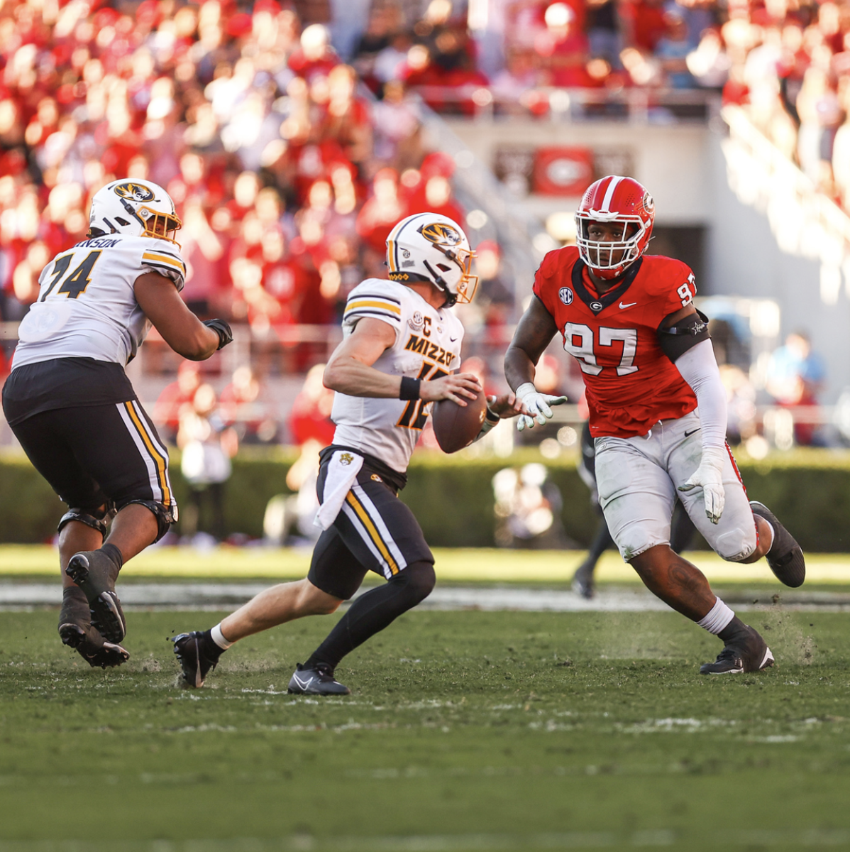 Georgia defensive lineman Warren Brinson during Georgia’s game against Missouri on Dooley Field at Sanford Stadium in Athens, Ga., on Saturday, Nov. 4, 2023. (Tony Walsh/UGAAA)